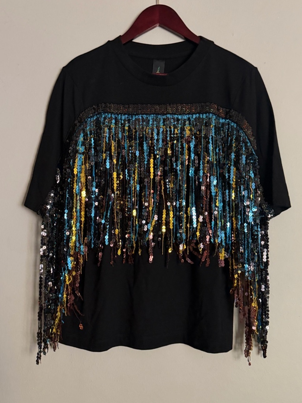 NWT | Romance Was Born | Love Potion Fringe Tee Sequin Tassel Top | Size 8